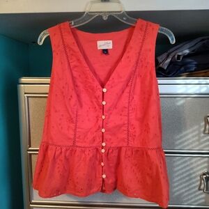 Universal Thread Sleeveless Red Blouse